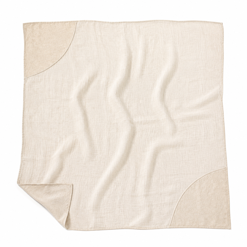 CrescentWeave Layered Linen Throw