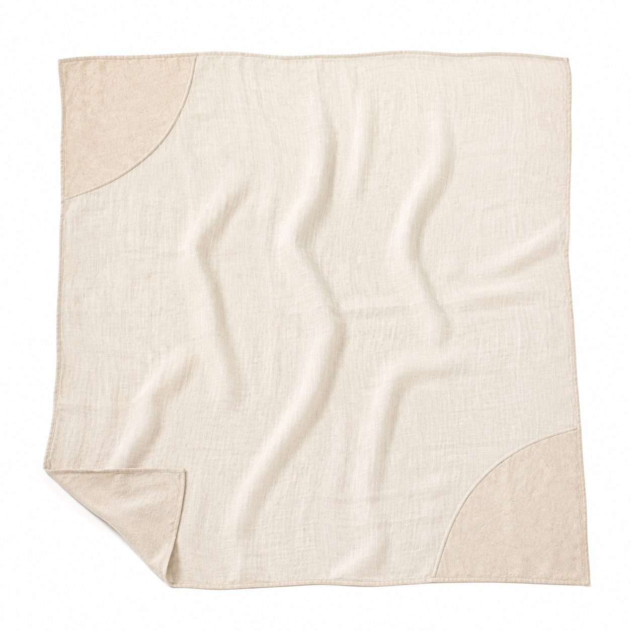CrescentWeave Layered Linen Throw