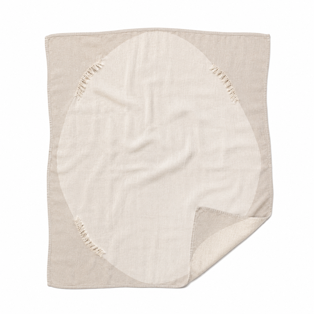 HaloFringe Reversible Linen Throw