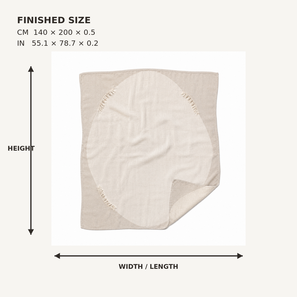 HaloFringe Reversible Linen Throw