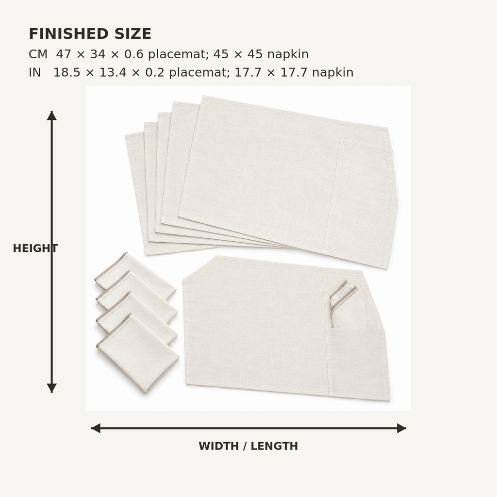LoomPocket Reversible Dining Textile Set