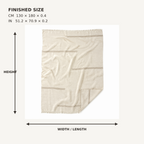 RiftStripe Offset-Band Linen Throw