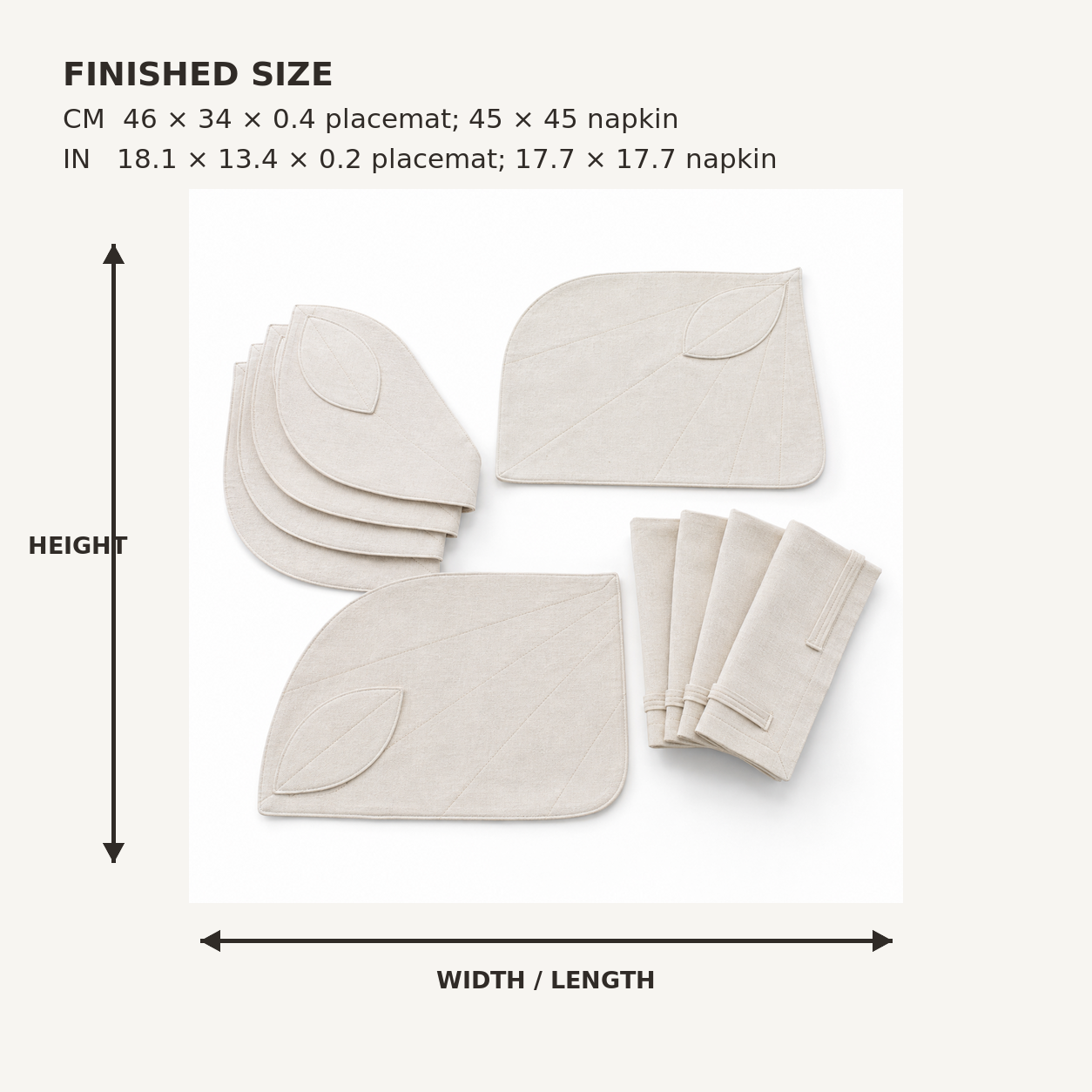 PivotLeaf Reversible Dining Textile Set