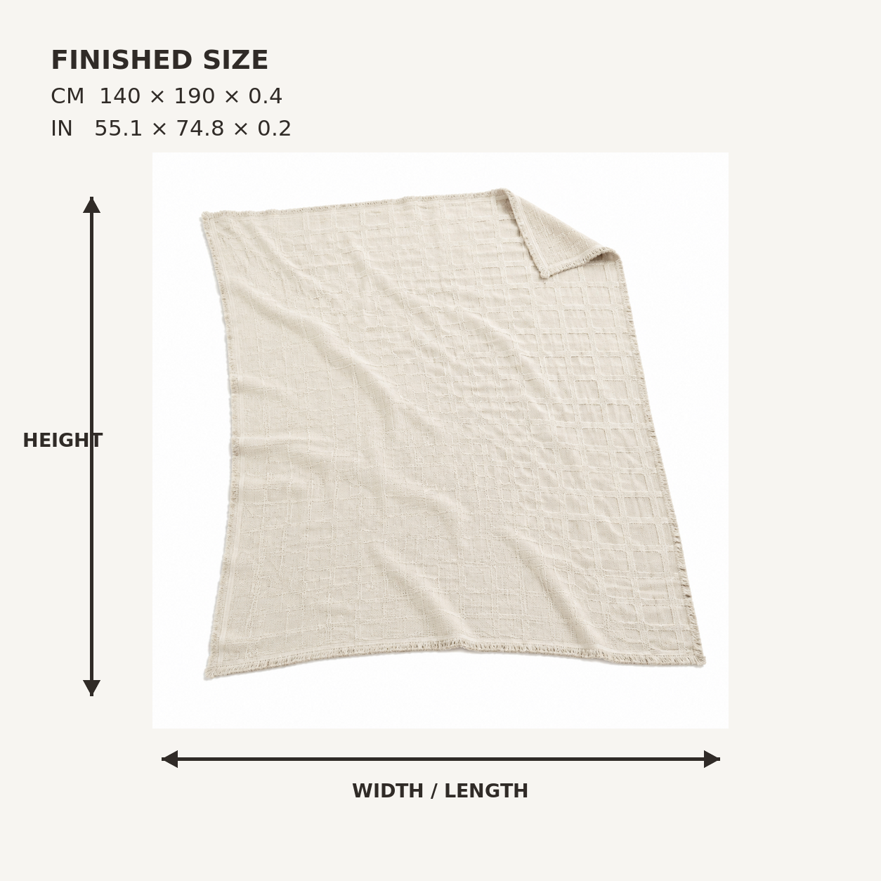 TideGrid Open-Cell Linen Throw