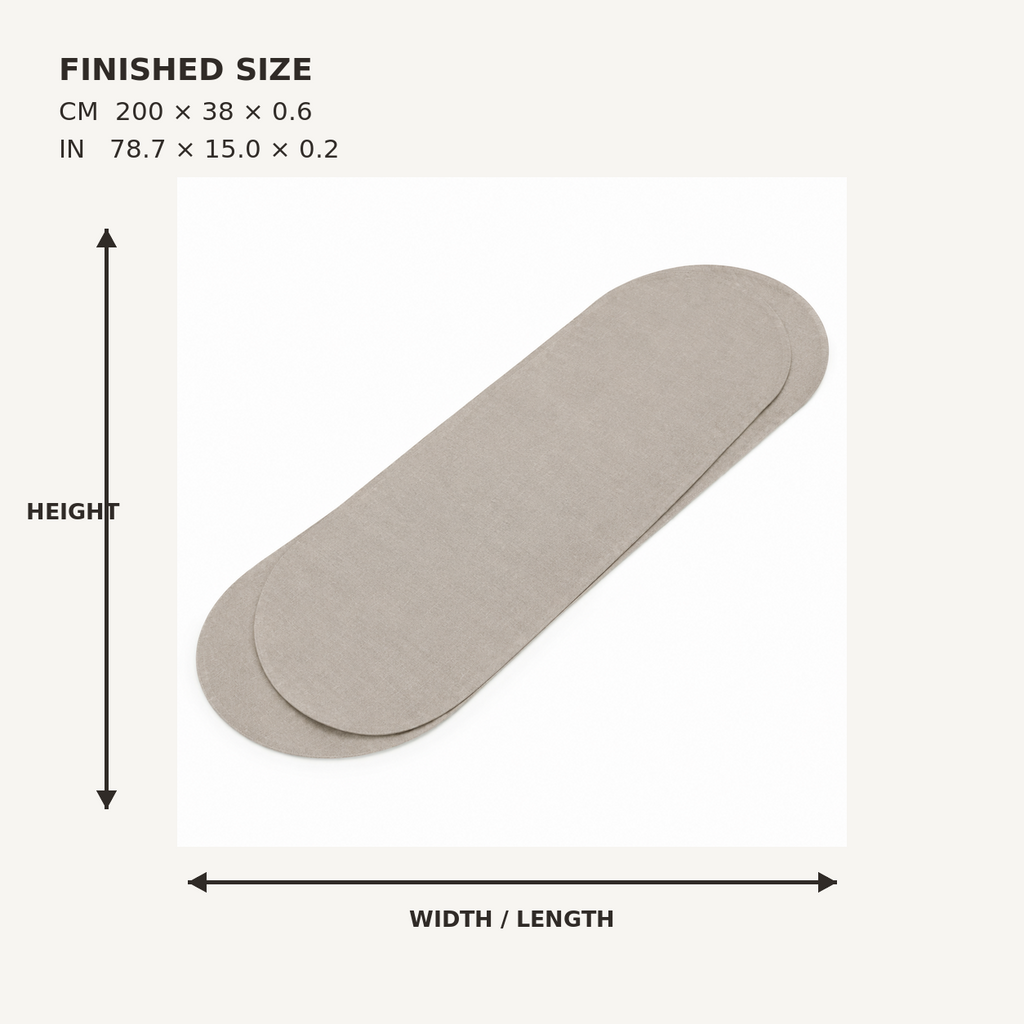 OrbitSpill Oval-End Table Runner