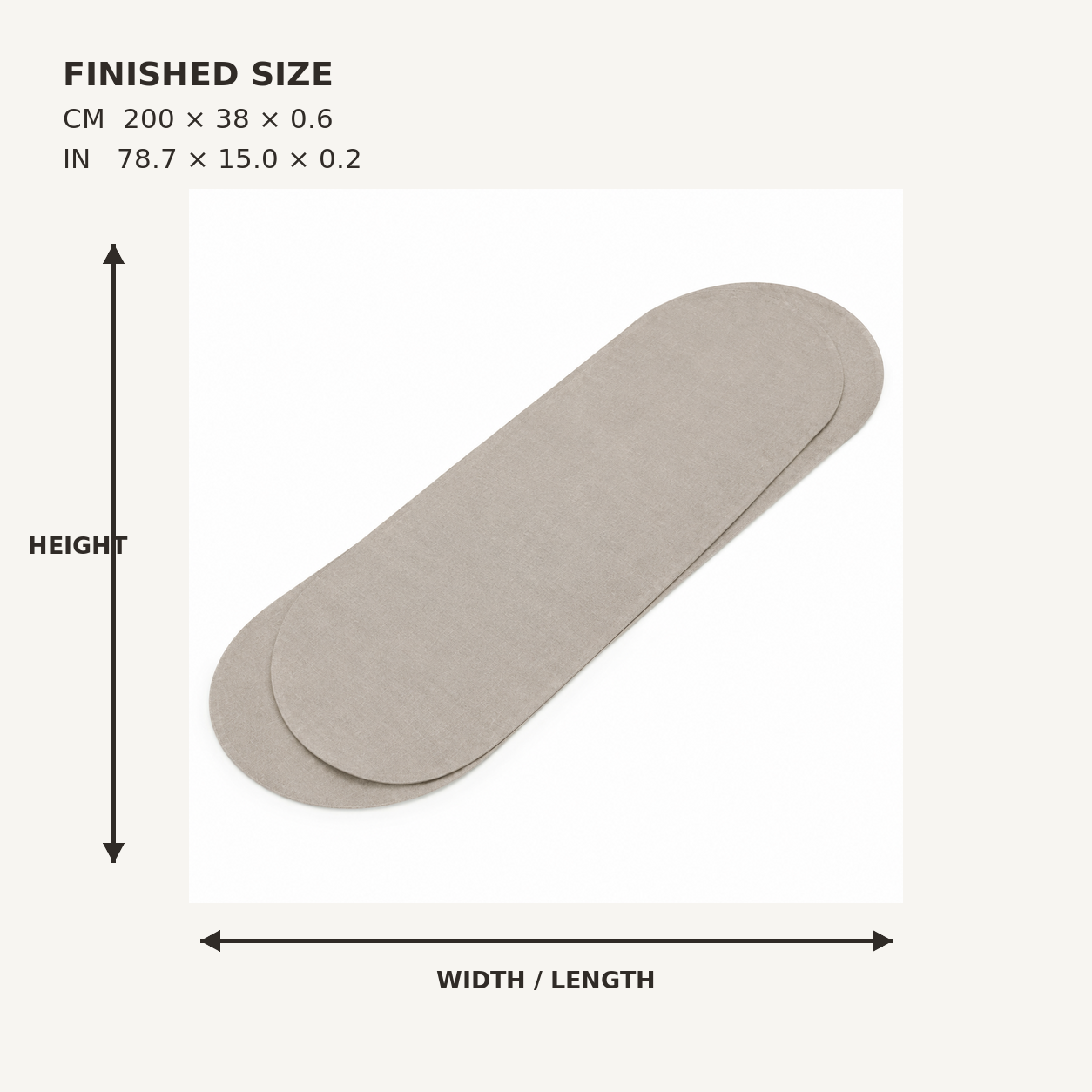 OrbitSpill Oval-End Table Runner