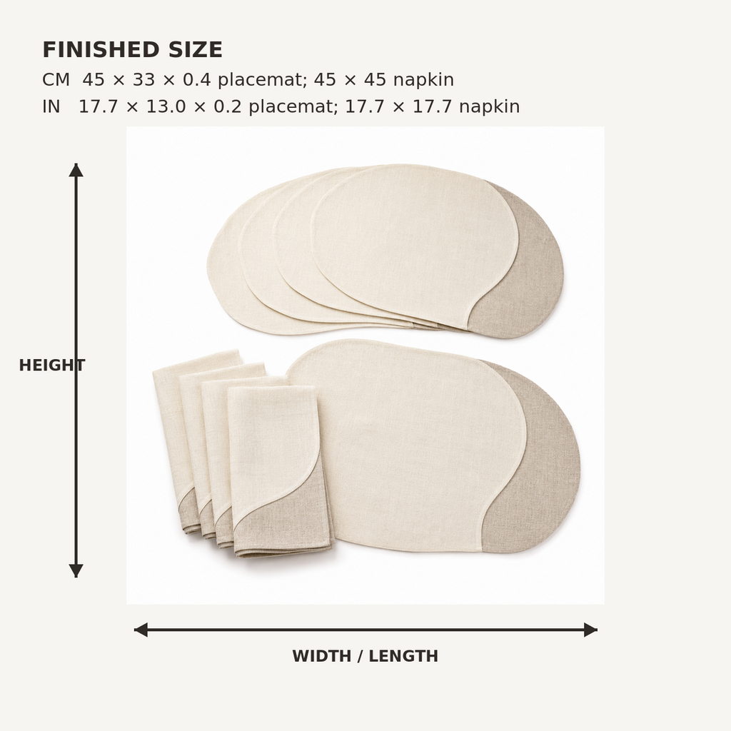 TwinArc Reversible Dining Textile Set