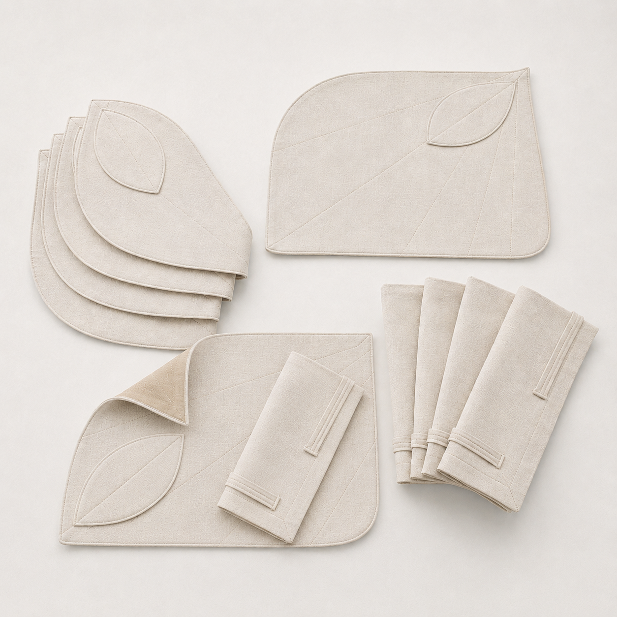 PivotLeaf Reversible Dining Textile Set