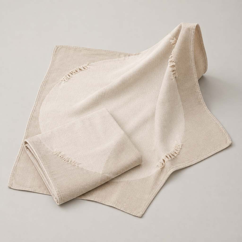 HaloFringe Reversible Linen Throw
