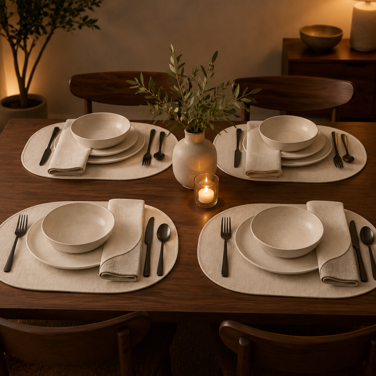 TwinArc Reversible Dining Textile Set