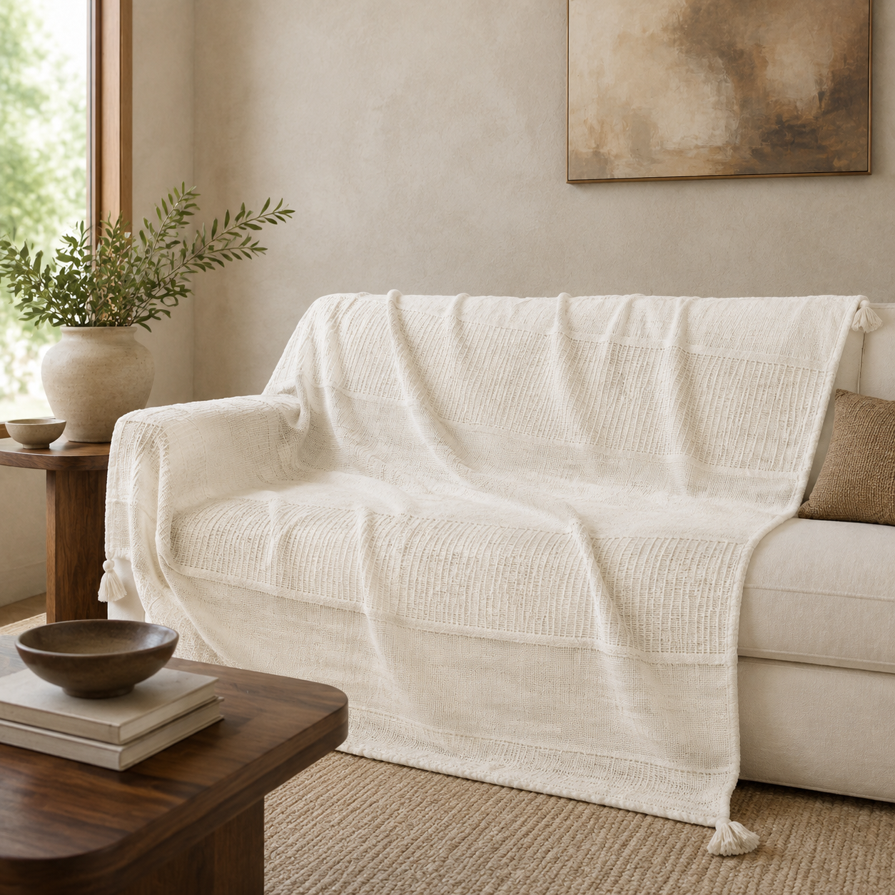 AirFold Articulated Linen Throw