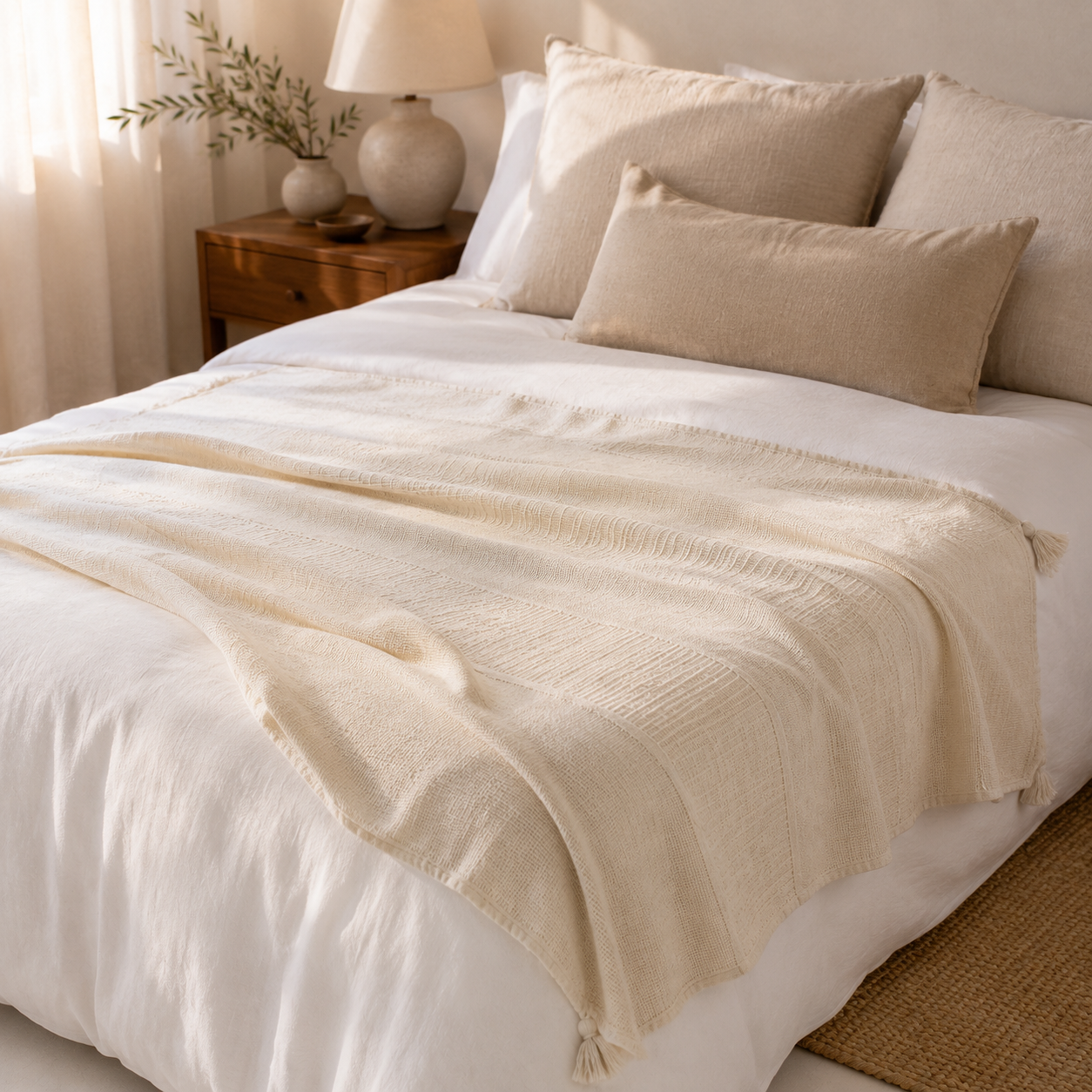 AirFold Articulated Linen Throw