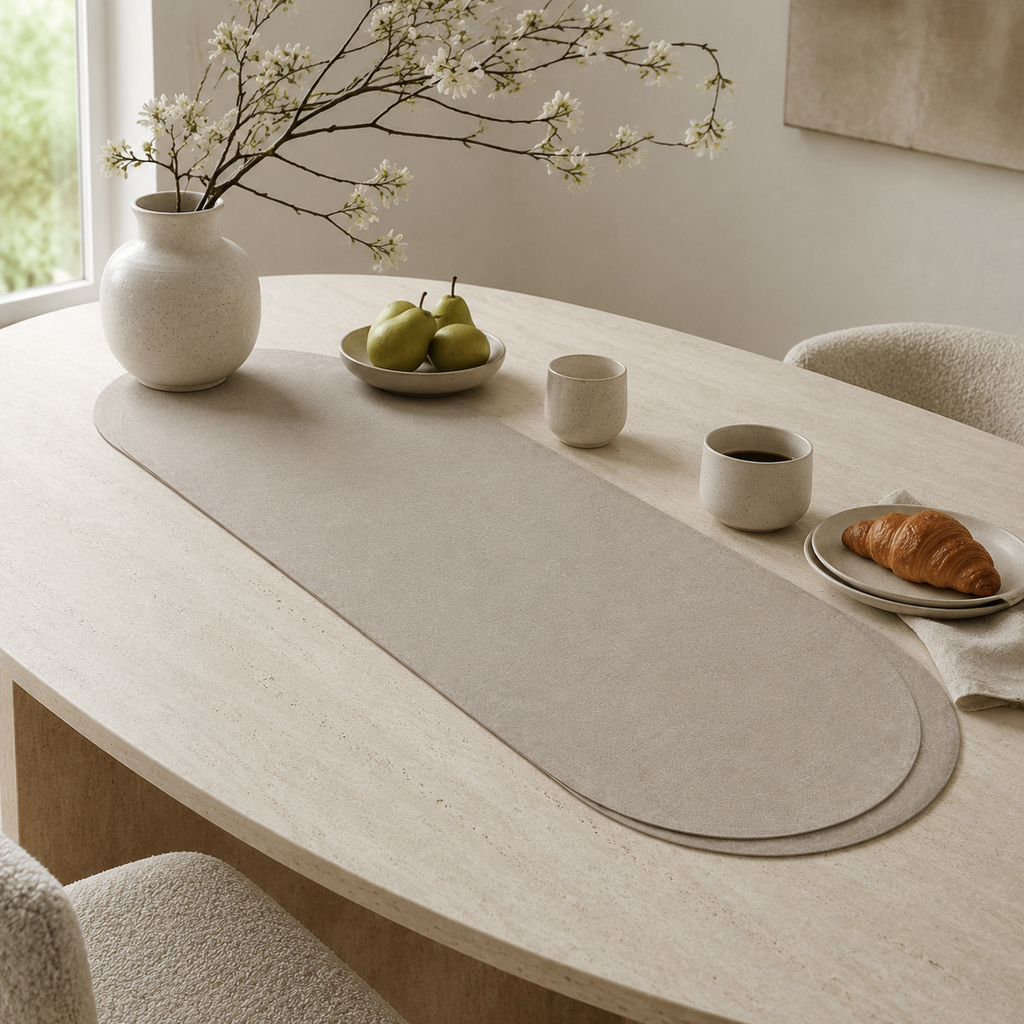 OrbitSpill Oval-End Table Runner