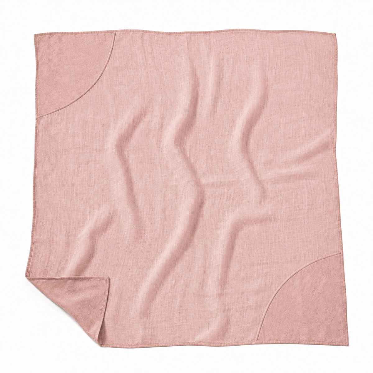CrescentWeave Layered Linen Throw