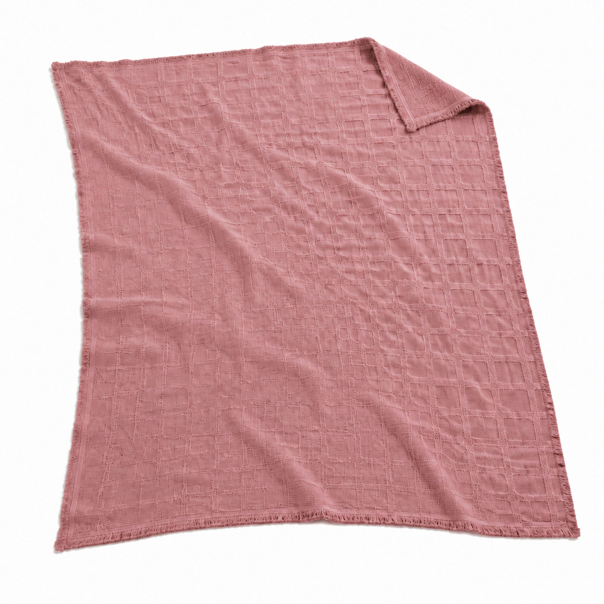 TideGrid Open-Cell Linen Throw
