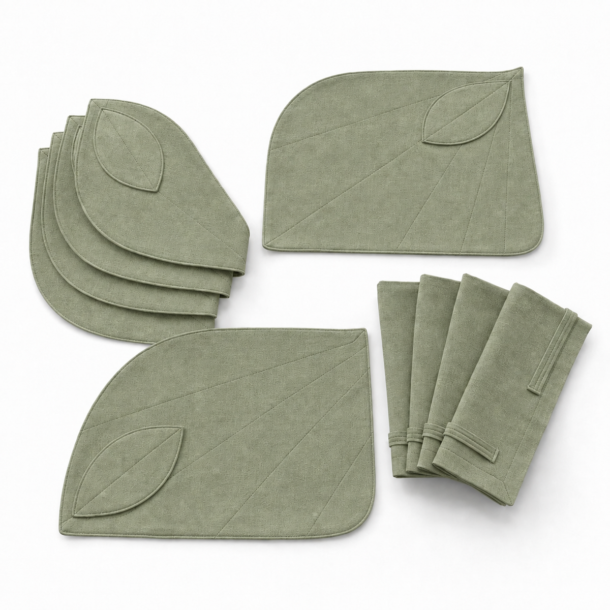 PivotLeaf Reversible Dining Textile Set