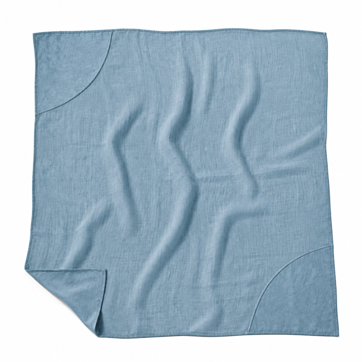 CrescentWeave Layered Linen Throw