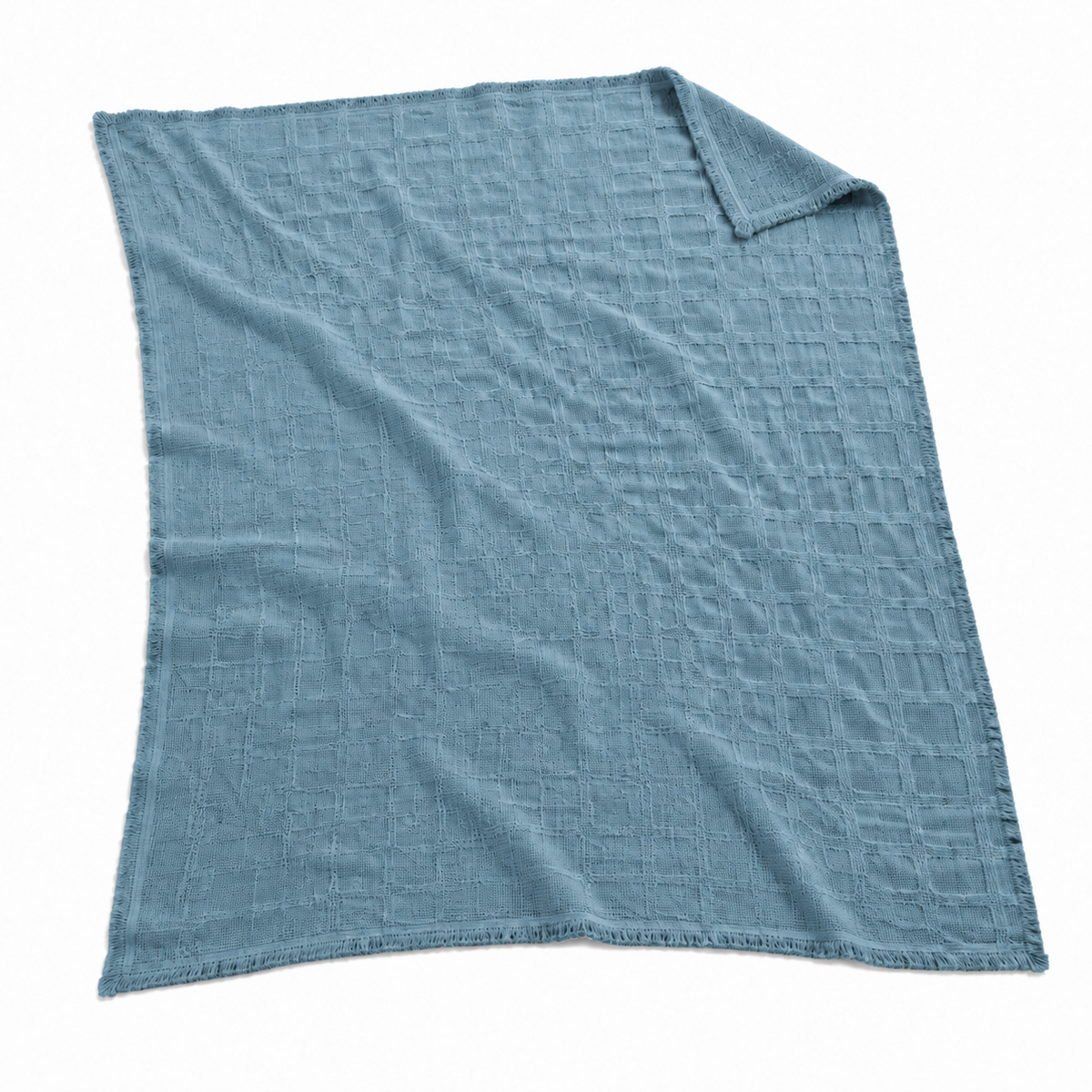 TideGrid Open-Cell Linen Throw